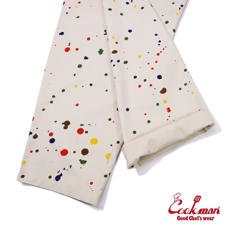�����եѥ�� Chef Pants Sauce Splash Beige Plus size