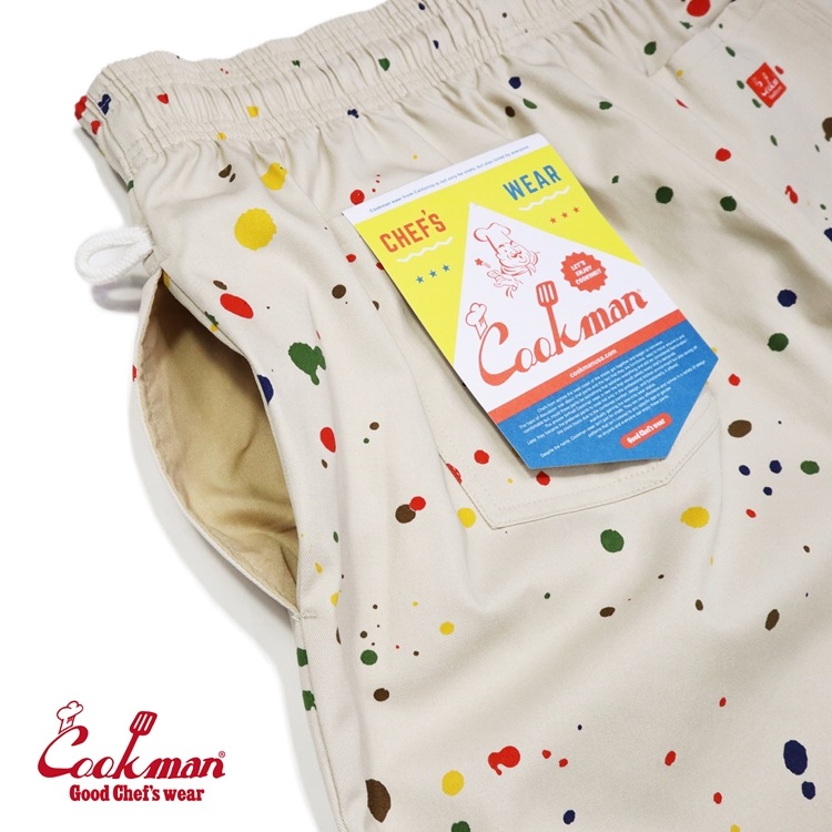�����եѥ�� Chef Pants Sauce Splash Beige Plus size