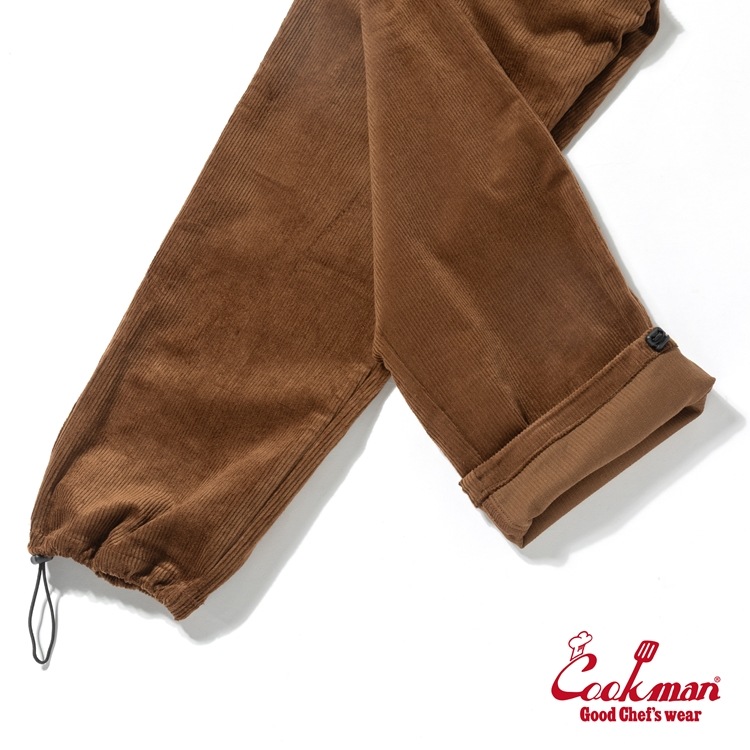 �����եѥ�� Chef Pants SemiwideBlack Belt Corduroy Dark Brown