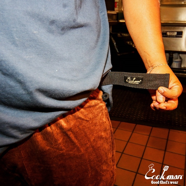 �����եѥ�� Chef Pants SemiwideBlack Belt Corduroy Dark Brown