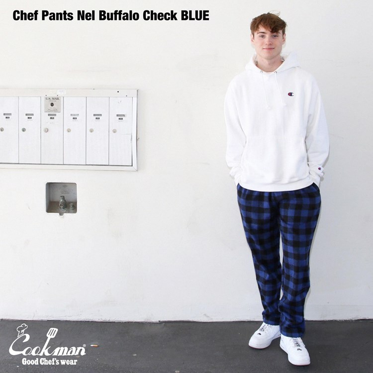 �����եѥ�� Chef Pants Nel Buffalo Check Blue