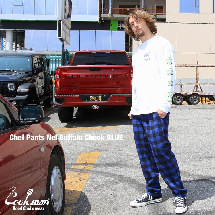 �����եѥ�� Chef Pants Nel Buffalo Check Blue
