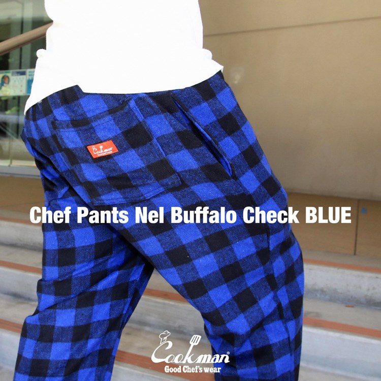 �����եѥ�� Chef Pants Nel Buffalo Check Blue