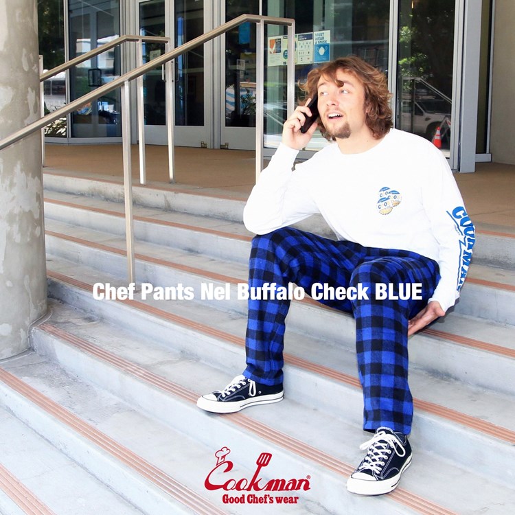 �����եѥ�� Chef Pants Nel Buffalo Check Blue