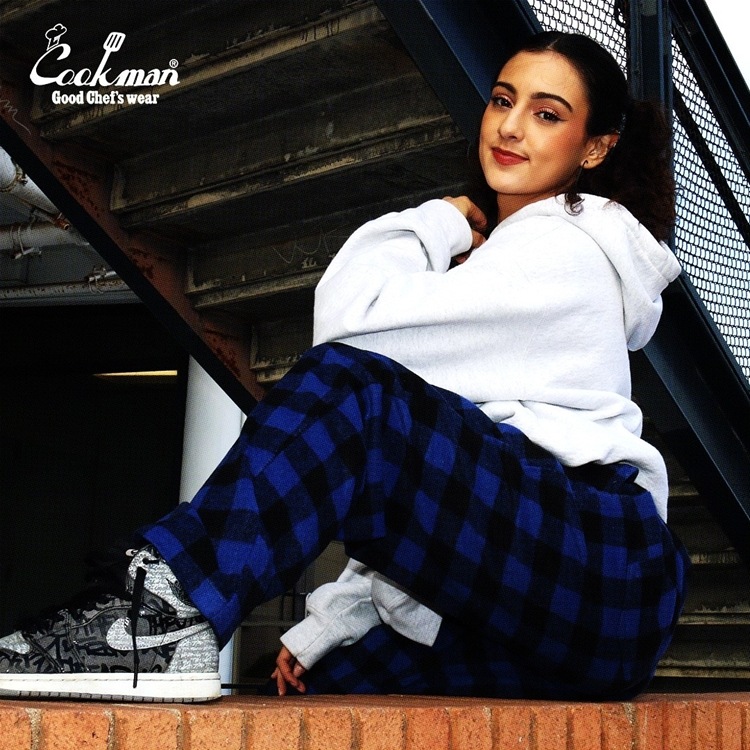 �����եѥ�� Chef Pants Nel Buffalo Check Blue