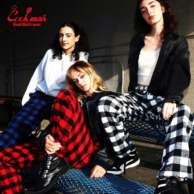 �����եѥ�� Chef Pants Nel Buffalo Check Blue