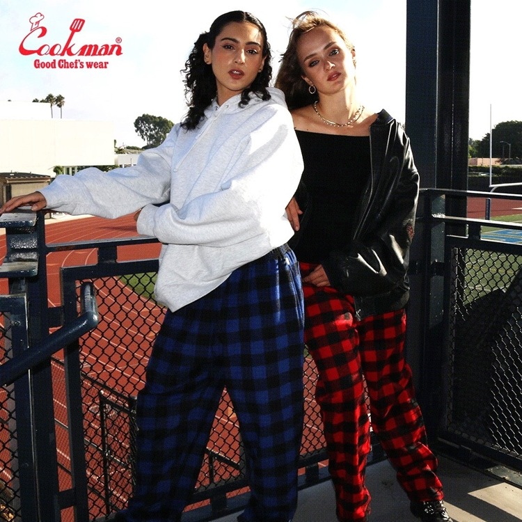 �����եѥ�� Chef Pants Nel Buffalo Check Blue