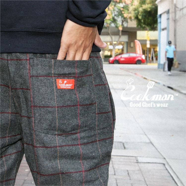�����եѥ�� Chef Pants Wool Mix Check Gray