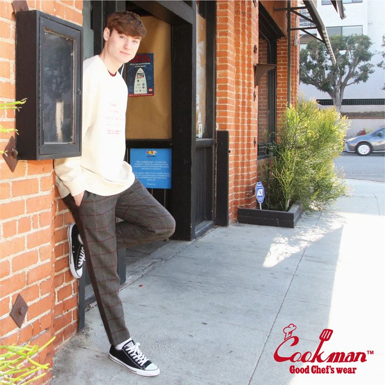 �����եѥ�� Chef Pants Wool Mix Check Gray