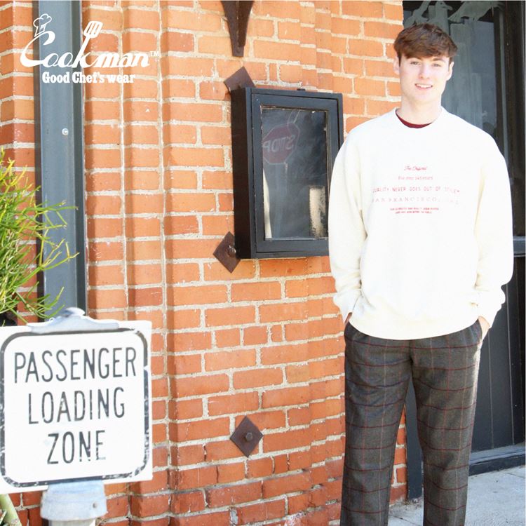 �����եѥ�� Chef Pants Wool Mix Check Gray