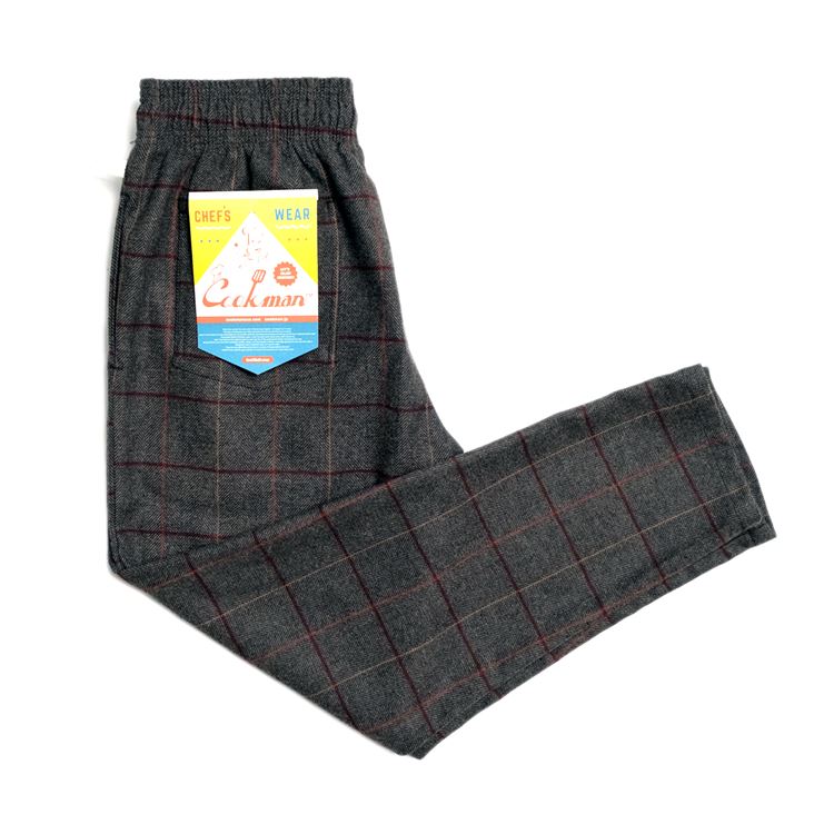 �����եѥ�� Chef Pants Wool Mix Check Gray