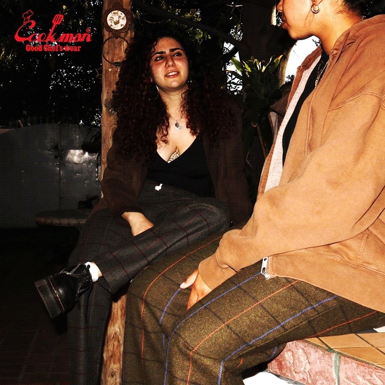 �����եѥ�� Chef Pants Wool Mix Check Gray