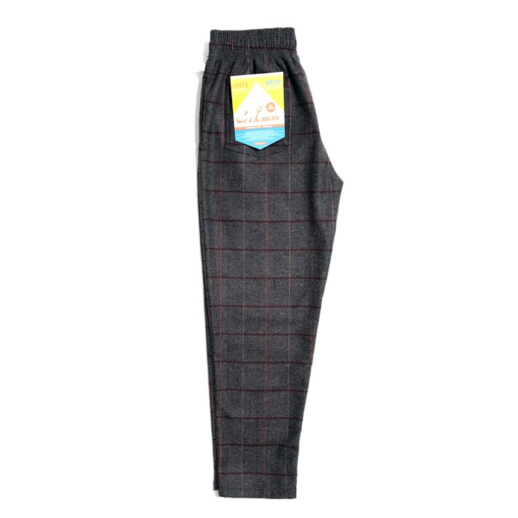 �����եѥ�� Chef Pants Wool Mix Check Gray