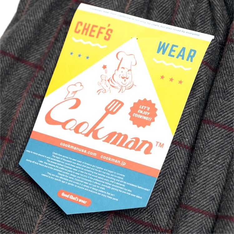 �����եѥ�� Chef Pants Wool Mix Check Gray