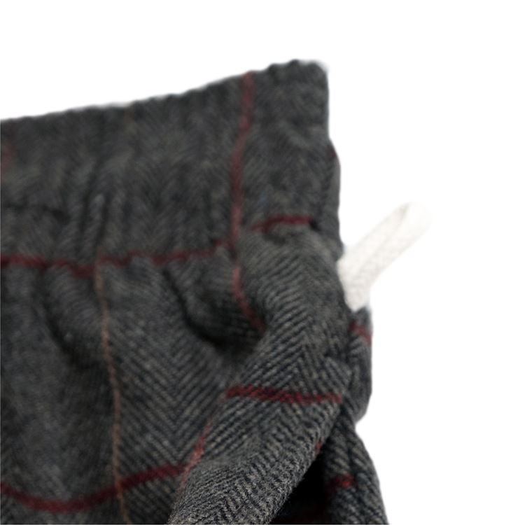 �����եѥ�� Chef Pants Wool Mix Check Gray