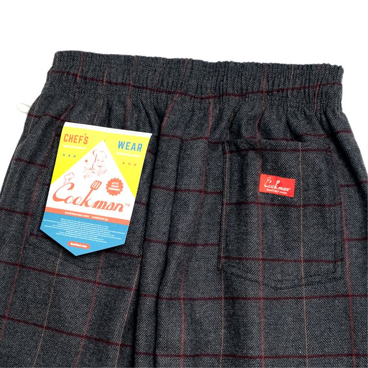 �����եѥ�� Chef Pants Wool Mix Check Gray