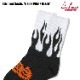 ���å��� Rib Crew Socks Flame White Black