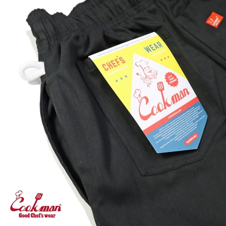 եѥ Chef Pants Herringbone Black Plus Size