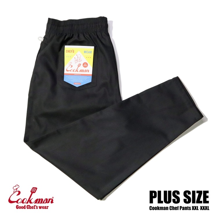եѥ Chef Pants Herringbone Black Plus Size