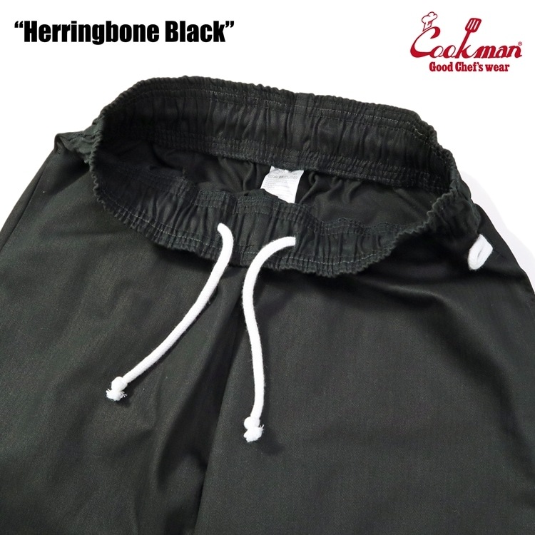 եѥ Chef Pants Herringbone Black Plus Size