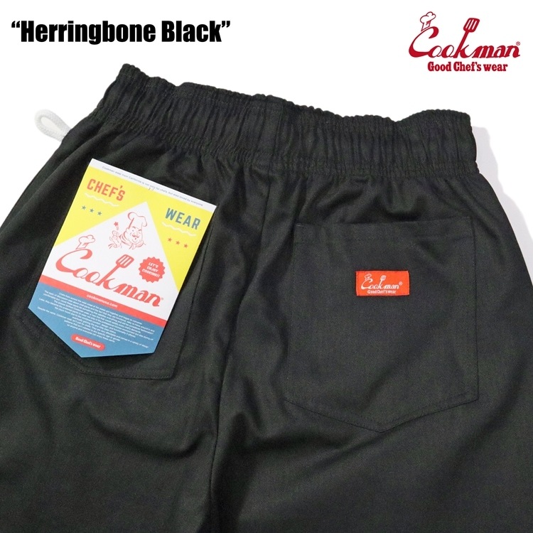 եѥ Chef Pants Herringbone Black Plus Size