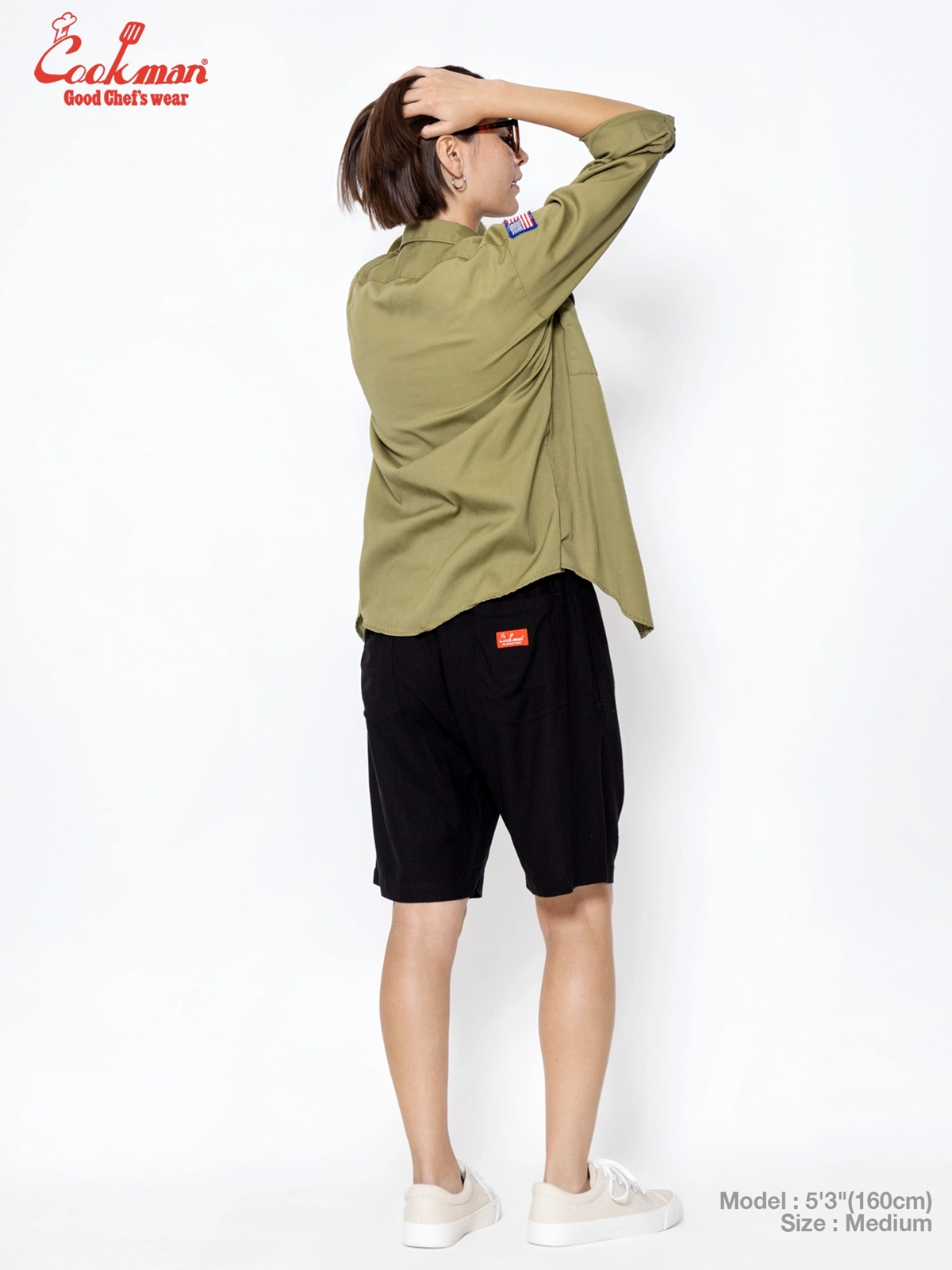 �����եѥ�� Chef Pants Short Linen Black