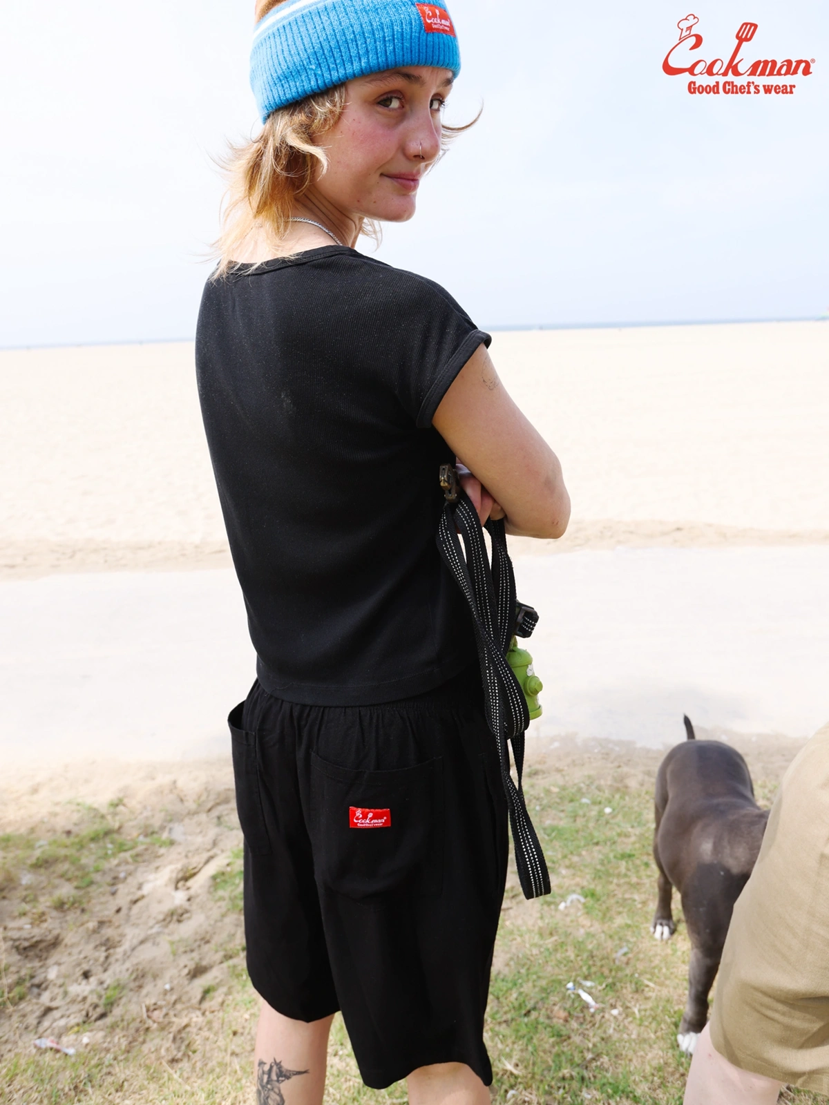 �����եѥ�� Chef Pants Short Linen Black