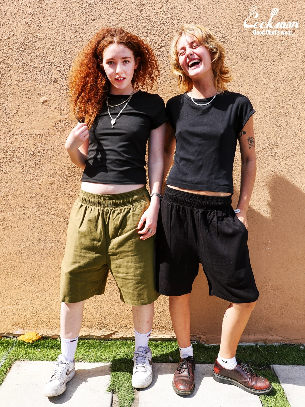 �����եѥ�� Chef Pants Short Linen Black