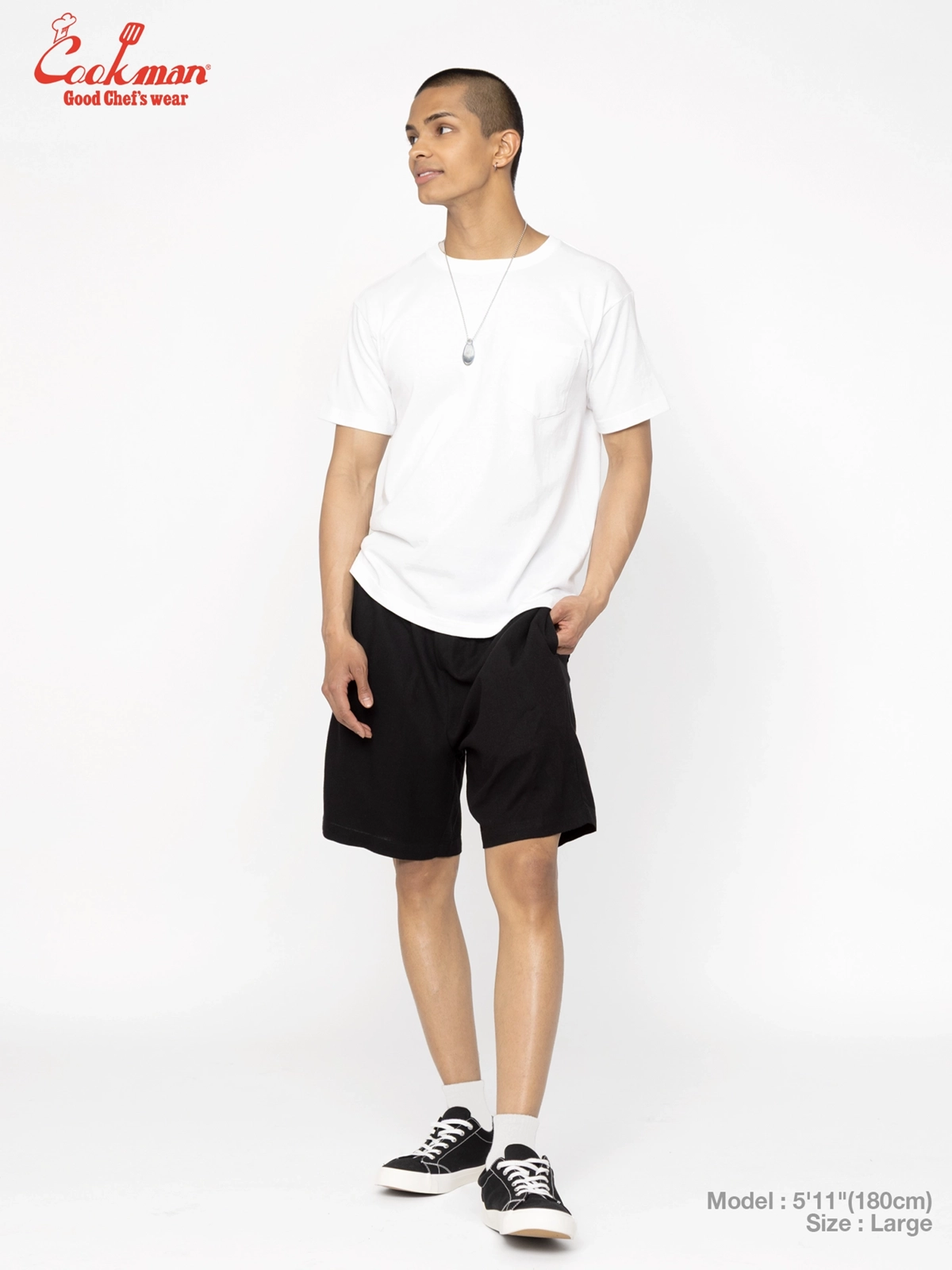 �����եѥ�� Chef Pants Short Linen Black