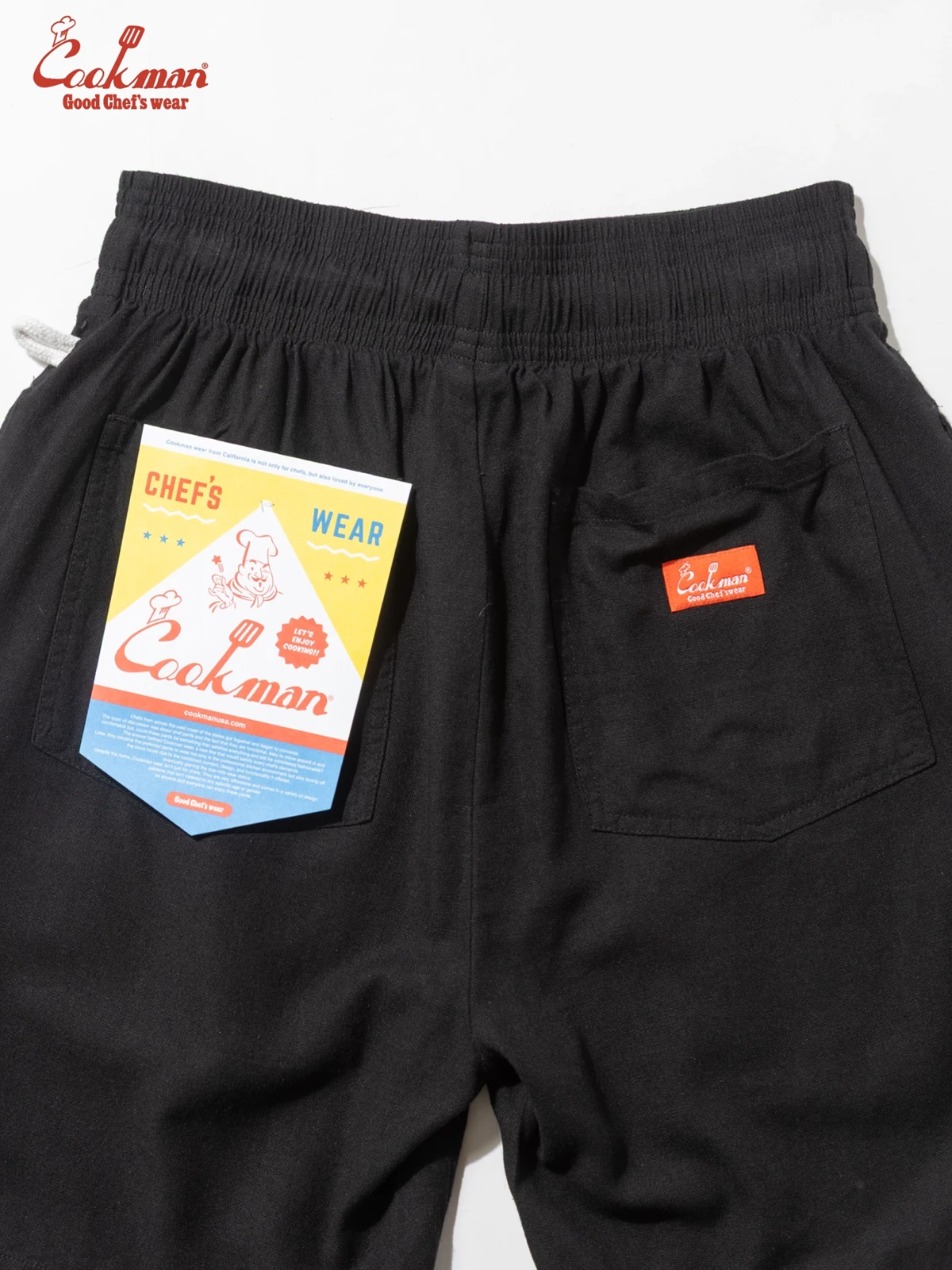 �����եѥ�� Chef Pants Short Linen Black