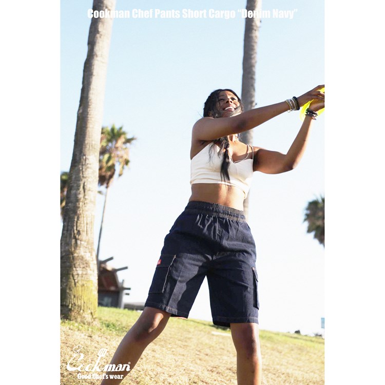 �����եѥ�� Chef Pants Short Cargo Denim Navy