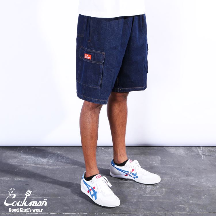 �����եѥ�� Chef Pants Short Cargo Denim Navy