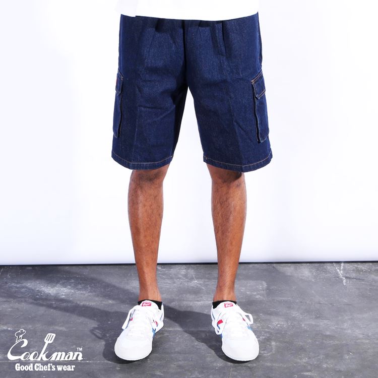 �����եѥ�� Chef Pants Short Cargo Denim Navy