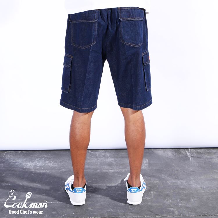 �����եѥ�� Chef Pants Short Cargo Denim Navy