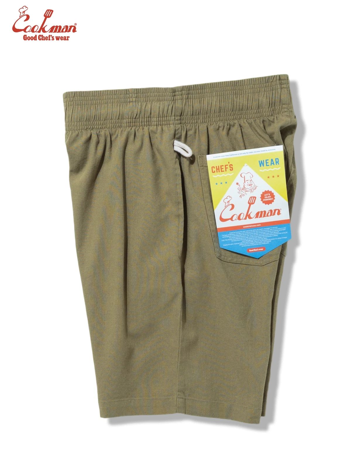 �����եѥ�� Chef Pants Short Linen Olive