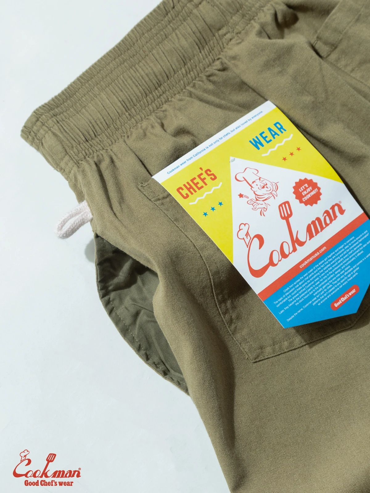 �����եѥ�� Chef Pants Short Linen Olive