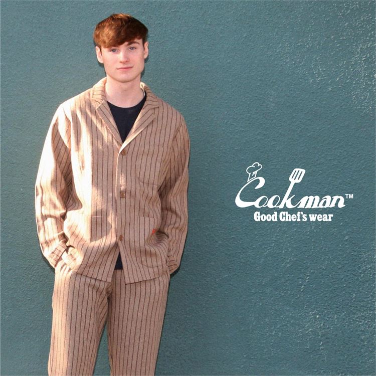 �����եѥ�� Chef Pants Wool Mix Stripe Beige