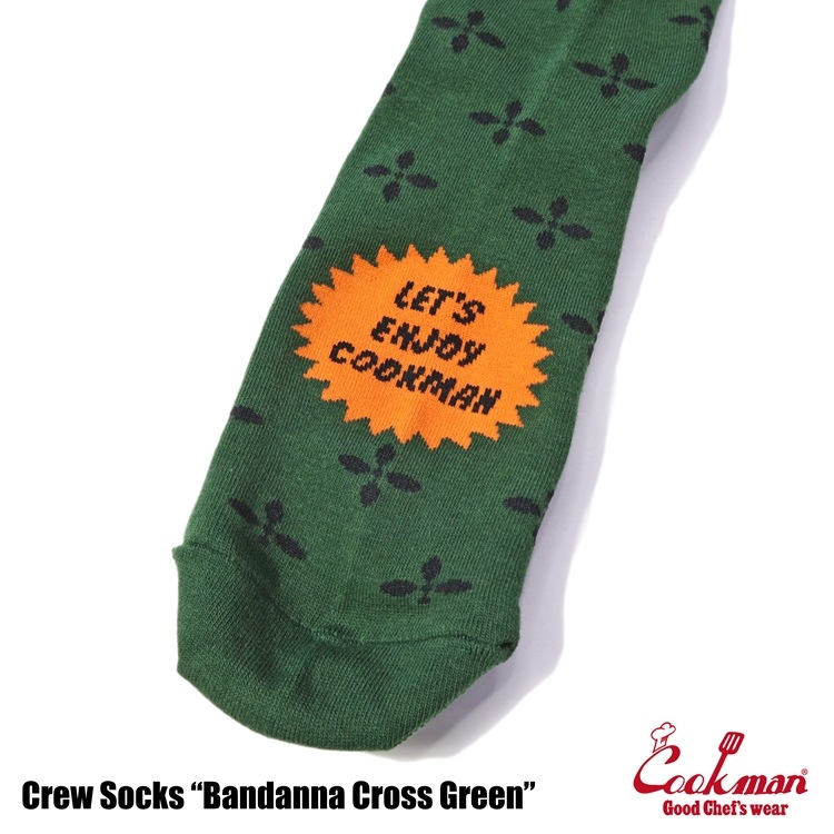 å Crew Socks Bandanna Cross Green