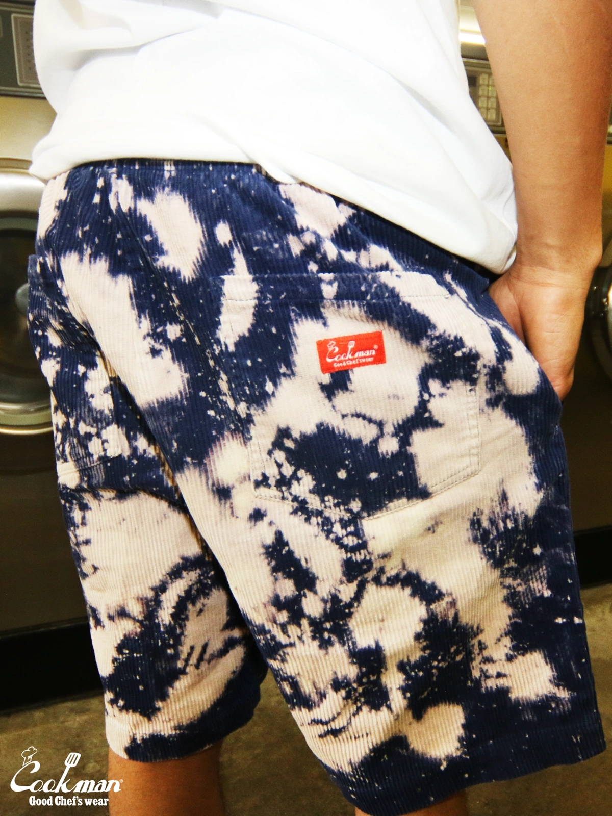 �����եѥ�� Chef Pants Short Corduroy Bleach Navy