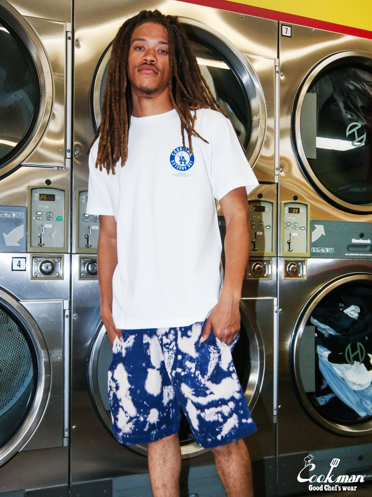 �����եѥ�� Chef Pants Short Corduroy Bleach Navy