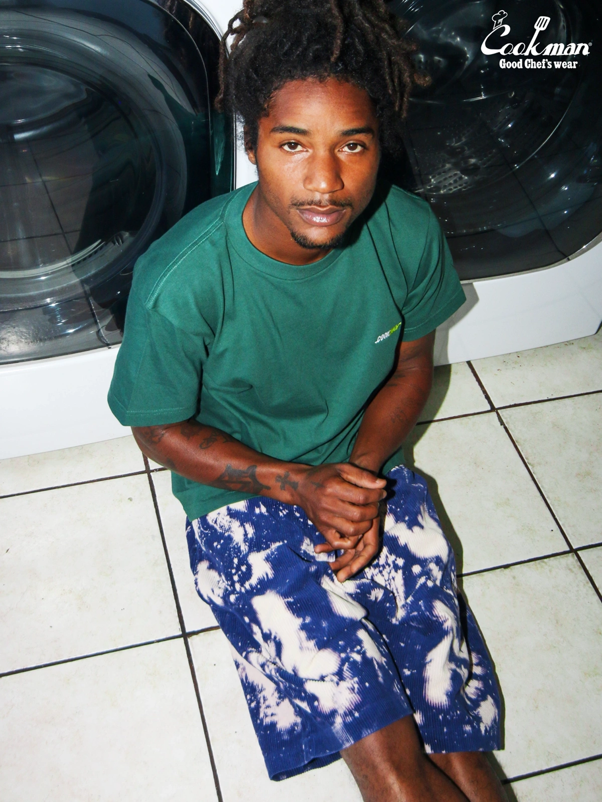 �����եѥ�� Chef Pants Short Corduroy Bleach Navy