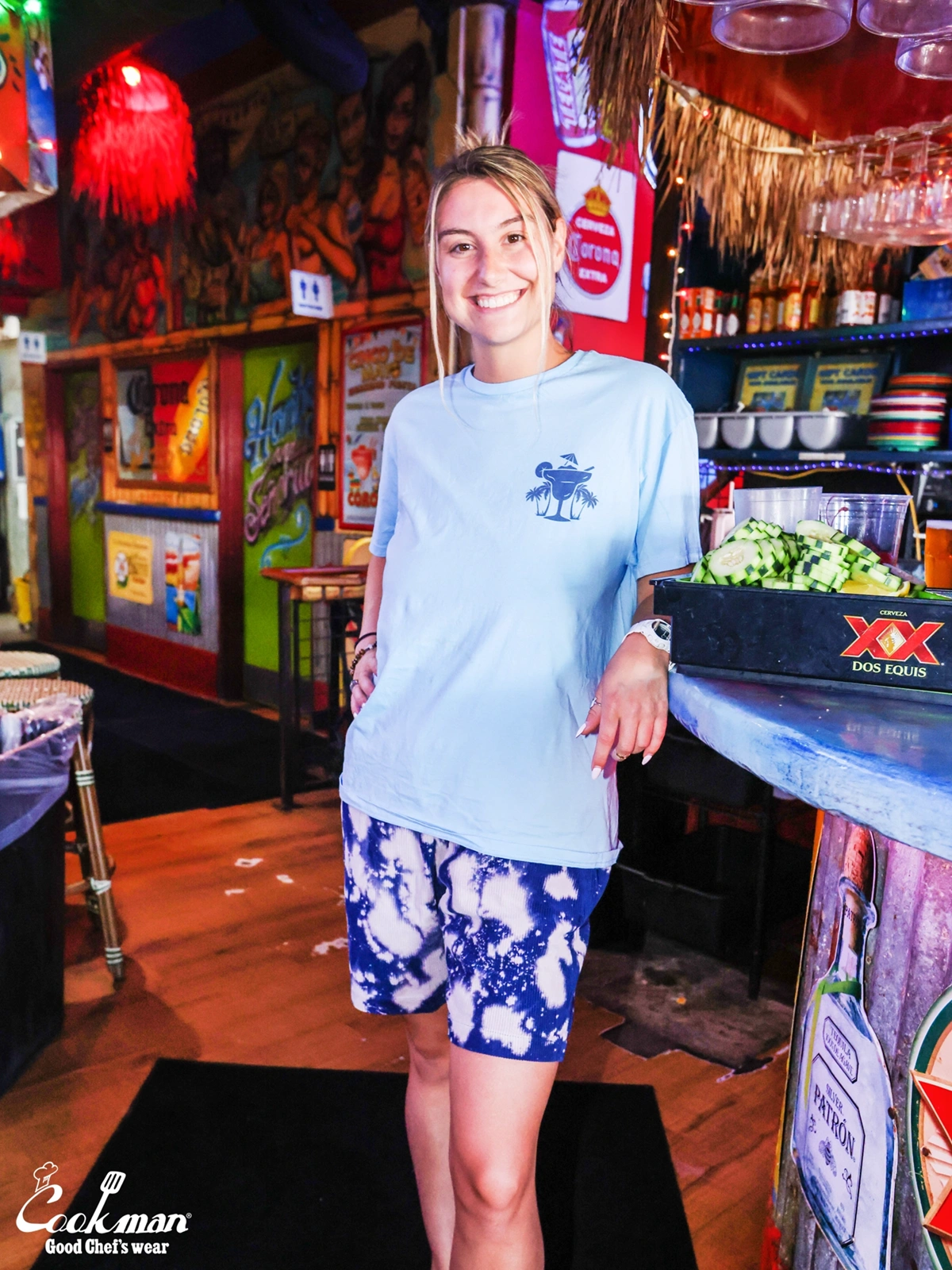 �����եѥ�� Chef Pants Short Corduroy Bleach Navy