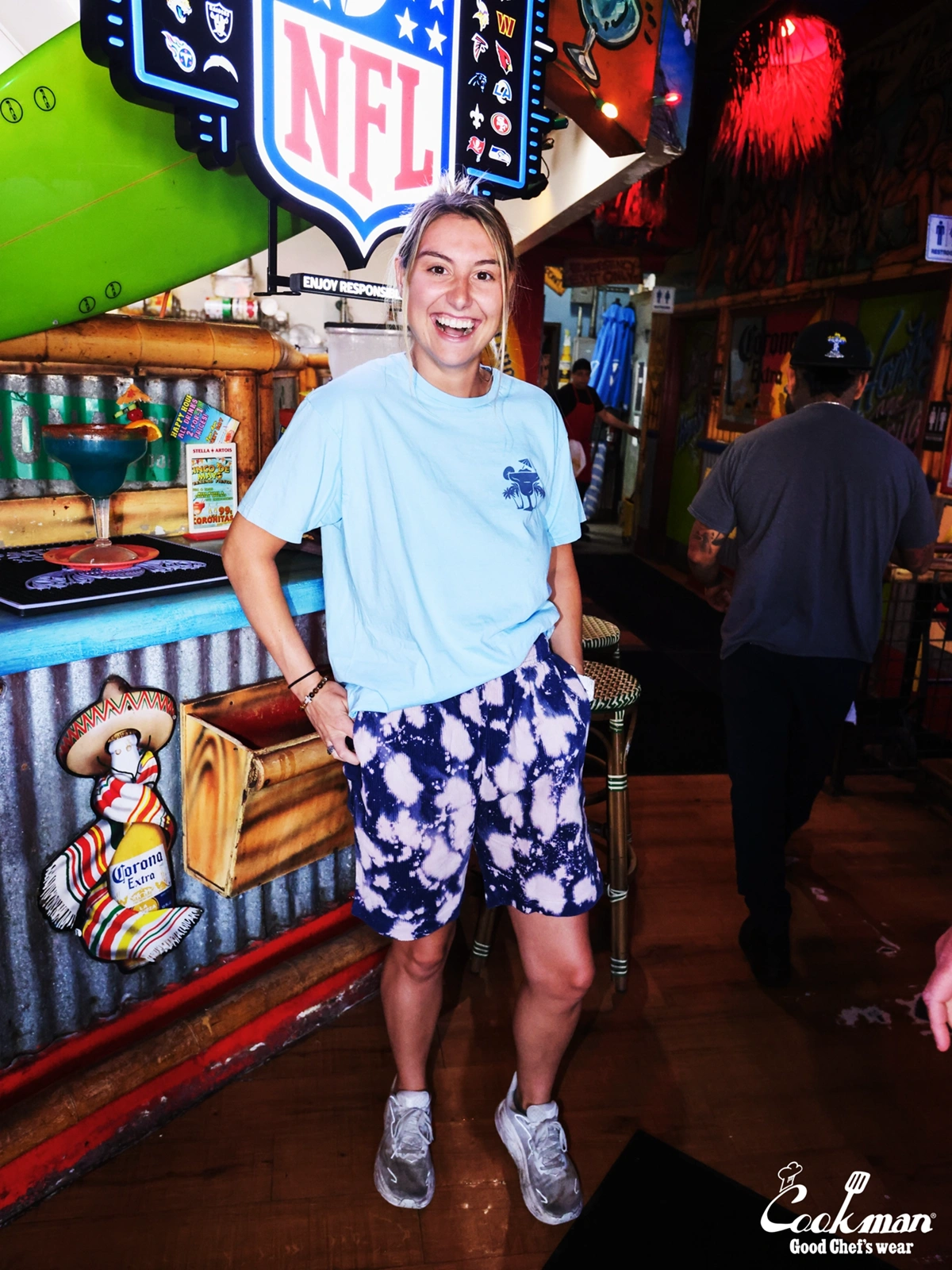 �����եѥ�� Chef Pants Short Corduroy Bleach Navy