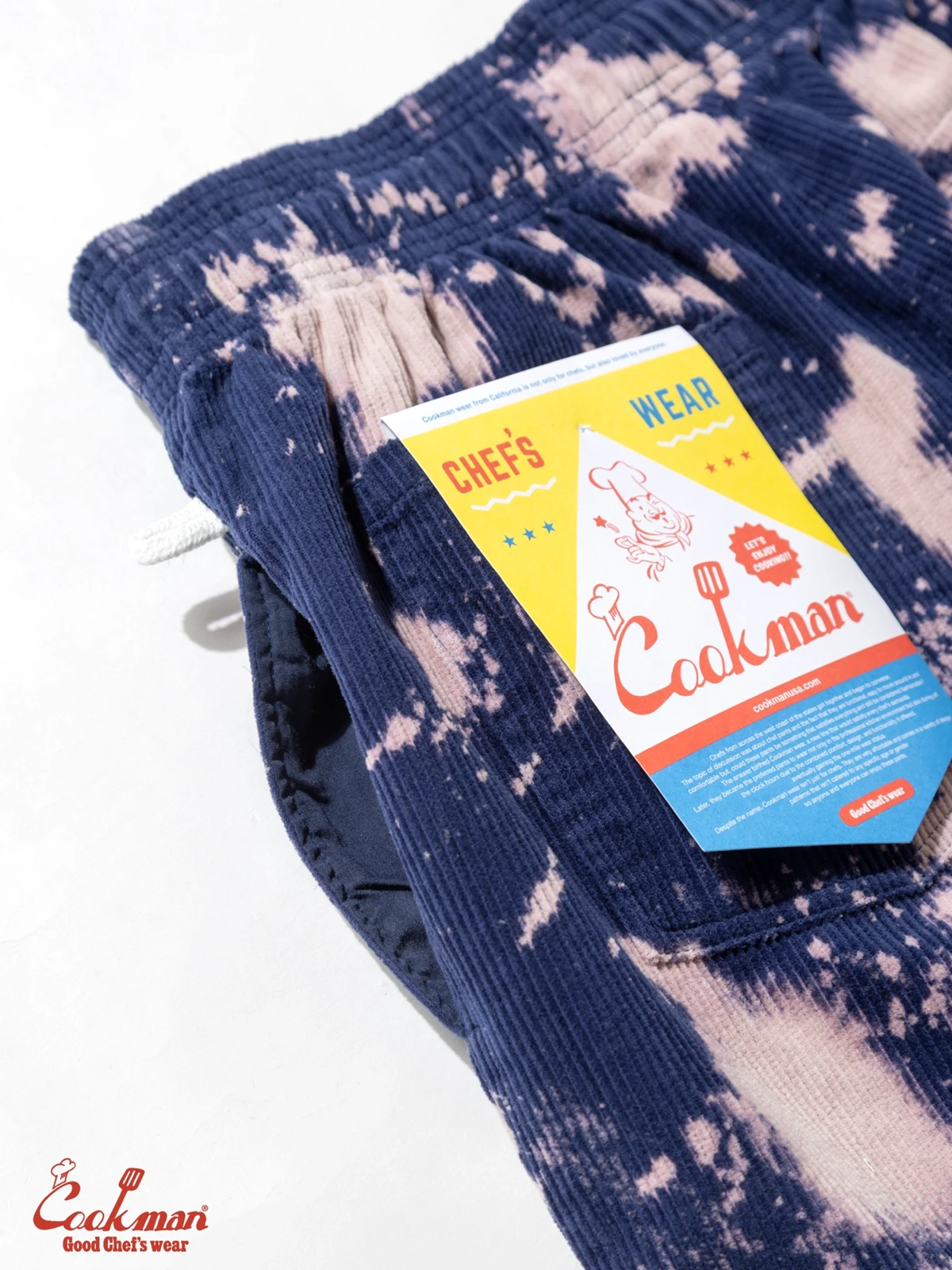 �����եѥ�� Chef Pants Short Corduroy Bleach Navy