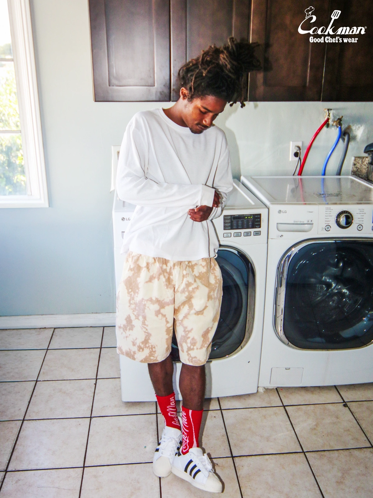 �����եѥ�� Chef Pants Short Corduroy Bleach Beige
