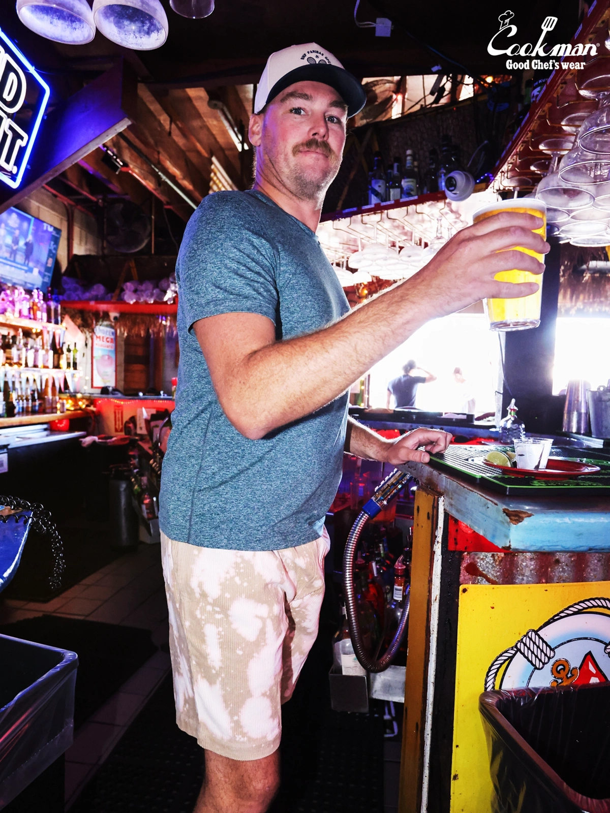 �����եѥ�� Chef Pants Short Corduroy Bleach Beige