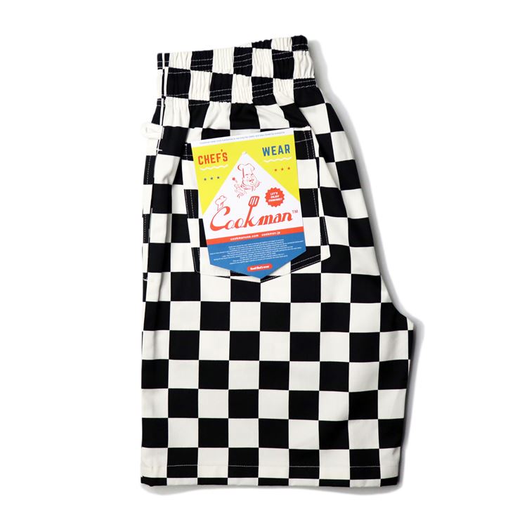 եѥ Chef Pants Short Checker Black