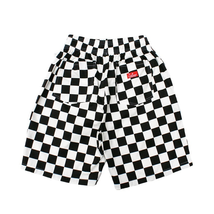 եѥ Chef Pants Short Checker Black