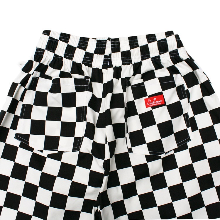 եѥ Chef Pants Short Checker Black