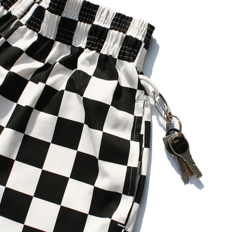 եѥ Chef Pants Short Checker Black